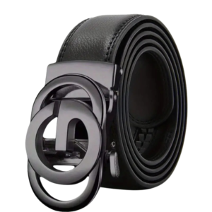 Automatische riem zwart met een zwarte gesp (model SY003)