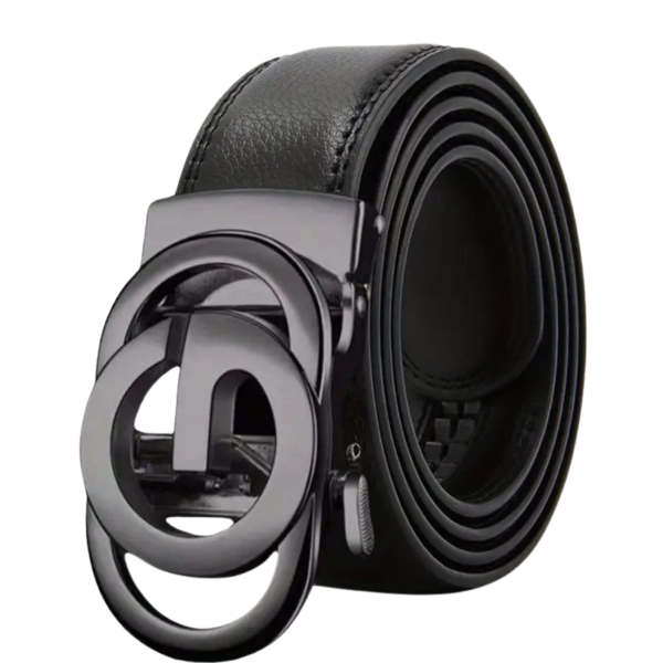 Automatische riem zwart met een zwarte gesp (model SY003)