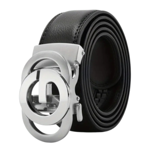 Automatische riem zwart met een zilvere gesp (model SY003)