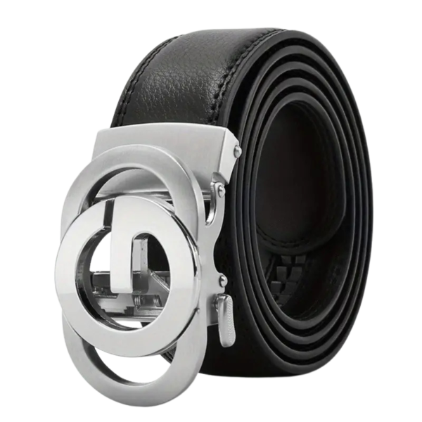 Automatische riem zwart met een zilvere gesp (model SY003)