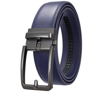 Automatische riem blauw met een zwarte gesp (model SY002)