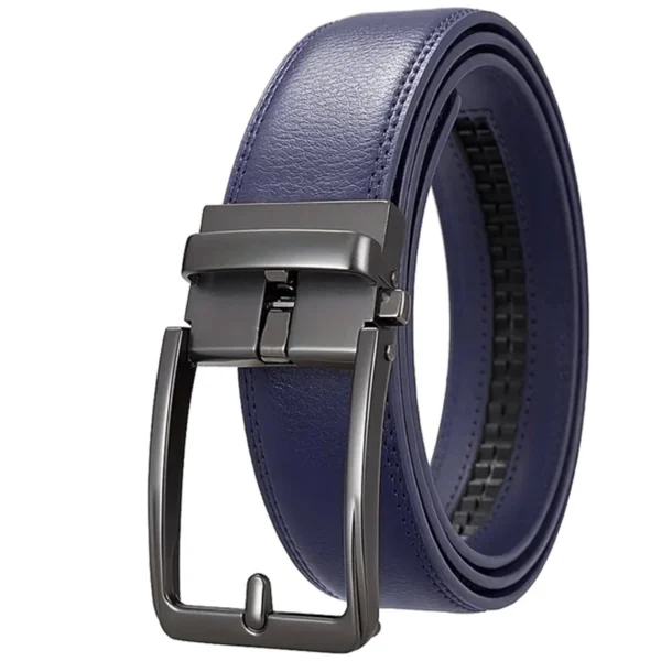 Automatische riem blauw met een zwarte gesp (model SY002)