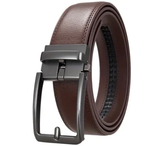 Automatische riem bruin met een zwarte gesp (model SY002)