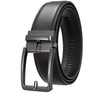 Automatische riem zwart met een zwarte gesp (model SY002)