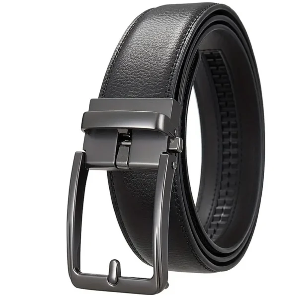 Automatische riem zwart met een zwarte gesp (model SY002)