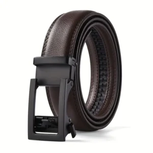 Automatische riem bruin met een zwarte gesp (model SY004)