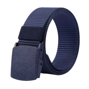 Blauwe Riem met Zwarte Gesp model AY007