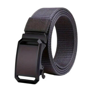Grijze Riem met Zwarte Gesp model LY005